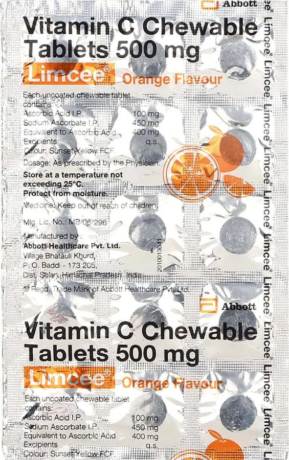 Limcee Vitamin C Chewable Tablet | Flavour Orange - Image 2